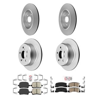 AmeriBRAKES® - AmeriPRO™ Plain Front and Rear Brake Kit with Ceramic Pads