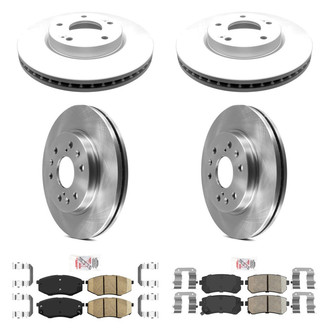 AmeriBRAKES® - AmeriPRO™ Plain Front and Rear Brake Kit with Ceramic Pads