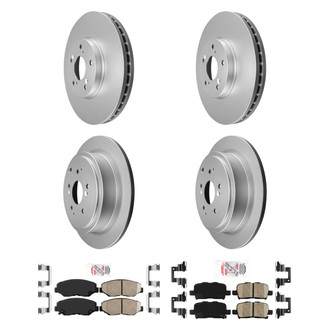 AmeriBRAKES® - AmeriPRO™ Plain Front and Rear Brake Kit with Ceramic Pads