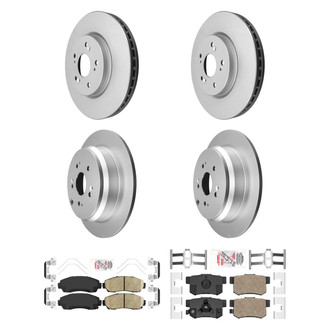 AmeriBRAKES® - AmeriPRO™ Plain Front and Rear Brake Kit with Ceramic Pads