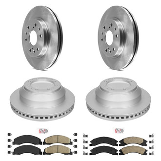AmeriBRAKES® - AmeriPRO™ Plain Front and Rear Brake Kit with Ceramic Pads