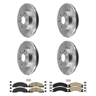 AmeriBRAKES® - AmeriPRO™ Plain Front and Rear Brake Kit with Ceramic Pads