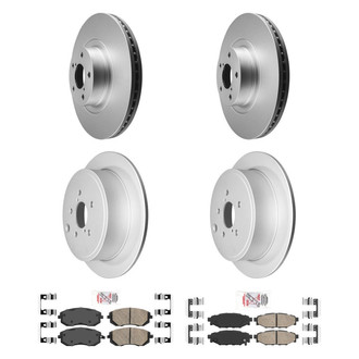 AmeriBRAKES® - AmeriPRO™ Plain Front and Rear Brake Kit with Ceramic Pads