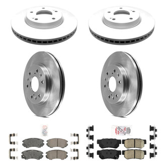 AmeriBRAKES® - AmeriPRO™ Plain Front and Rear Brake Kit with Ceramic Pads