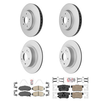 AmeriBRAKES® - AmeriPRO™ Plain Front and Rear Brake Kit with Ceramic Pads