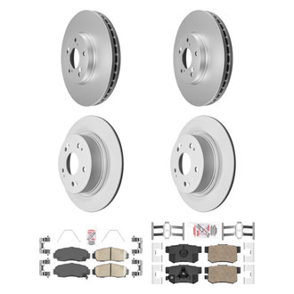 AmeriBRAKES® - AmeriPRO™ Plain Front and Rear Brake Kit with Ceramic Pads