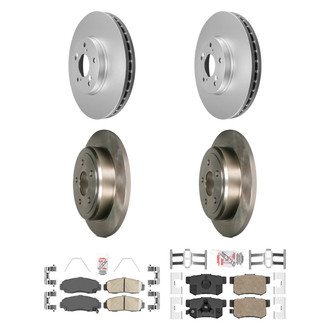AmeriBRAKES® - AmeriPRO™ Plain Front and Rear Brake Kit with Ceramic Pads