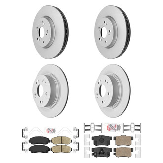 AmeriBRAKES® - AmeriPRO™ Plain Front and Rear Brake Kit with Ceramic Pads