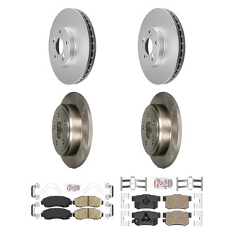 AmeriBRAKES® - AmeriPRO™ Plain Front and Rear Brake Kit with Ceramic Pads