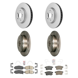 AmeriBRAKES® - AmeriPRO™ Plain Front and Rear Brake Kit with Ceramic Pads
