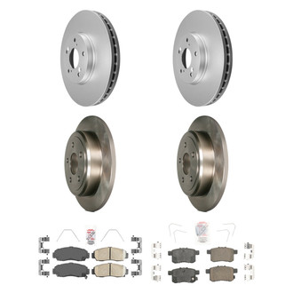 AmeriBRAKES® - AmeriPRO™ Plain Front and Rear Brake Kit with Ceramic Pads
