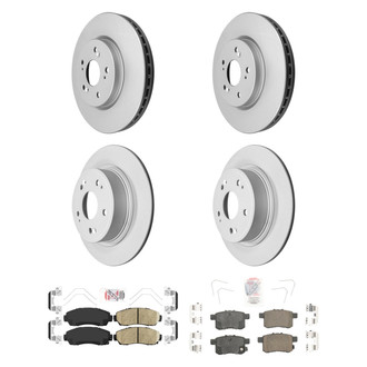AmeriBRAKES® - AmeriPRO™ Plain Front and Rear Brake Kit with Ceramic Pads