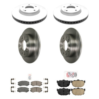 AmeriBRAKES® - AmeriPRO™ Plain Front and Rear Brake Kit with Ceramic Pads