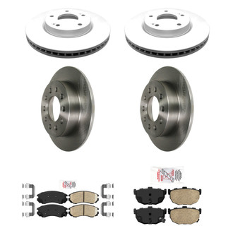 AmeriBRAKES® - AmeriPRO™ Plain Front and Rear Brake Kit with Ceramic Pads