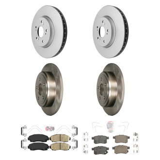 AmeriBRAKES® - AmeriPRO™ Plain Front and Rear Brake Kit with Ceramic Pads