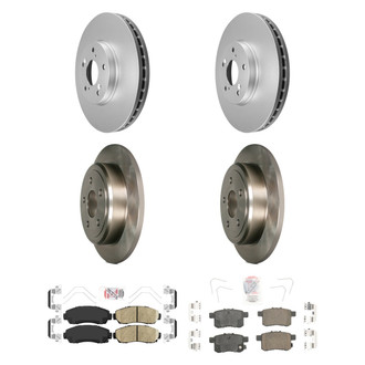 AmeriBRAKES® - AmeriPRO™ Plain Front and Rear Brake Kit with Ceramic Pads