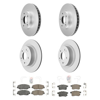 AmeriBRAKES® - AmeriPRO™ Plain Front and Rear Brake Kit with Ceramic Pads