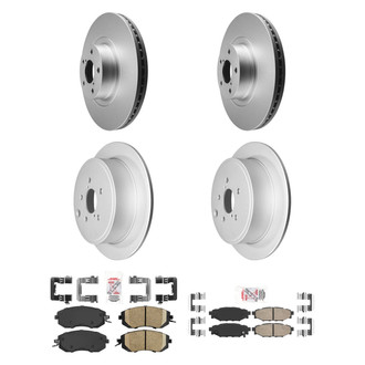 AmeriBRAKES® - AmeriPRO™ Plain Front and Rear Brake Kit with Ceramic Pads