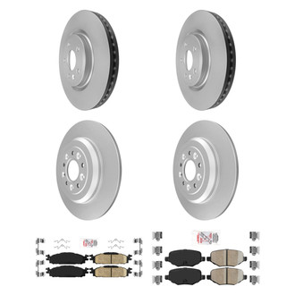 AmeriBRAKES® - AmeriPRO™ Plain Front and Rear Brake Kit with Ceramic Pads