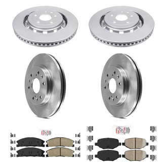 AmeriBRAKES® - AmeriPRO™ Plain Front and Rear Brake Kit with Ceramic Pads
