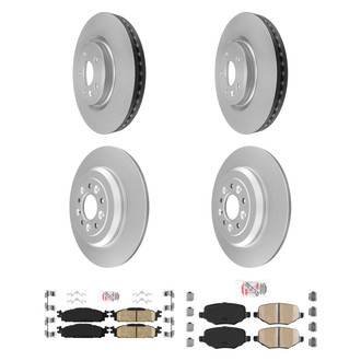 AmeriBRAKES® - AmeriPRO™ Plain Front and Rear Brake Kit with Ceramic Pads