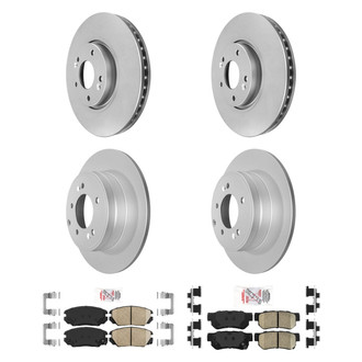 AmeriBRAKES® - AmeriPRO™ Plain Front and Rear Brake Kit with Ceramic Pads