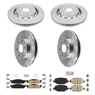 AmeriBRAKES® - AmeriPRO™ Plain Front and Rear Brake Kit with Ceramic Pads