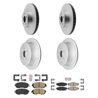 AmeriBRAKES® - AmeriPRO™ Plain Front and Rear Brake Kit with Ceramic Pads