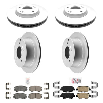 AmeriBRAKES® - AmeriPRO™ Plain Front and Rear Brake Kit with Ceramic Pads