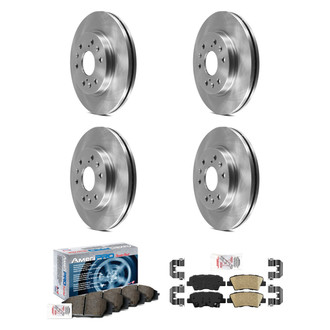 AmeriBRAKES® - AmeriPRO™ Plain Front and Rear Brake Kit with Ceramic Pads