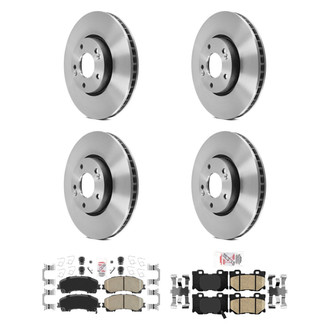 AmeriBRAKES® - AmeriPLATINUM™ Front and Rear Brake Kit with Ceramic Pads