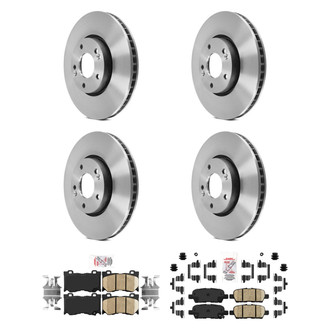 AmeriBRAKES® - AmeriPLATINUM™ Front and Rear Brake Kit with Ceramic Pads