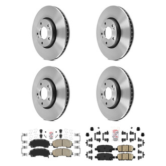 AmeriBRAKES® - AmeriPLATINUM™ Front and Rear Brake Kit with Ceramic Pads