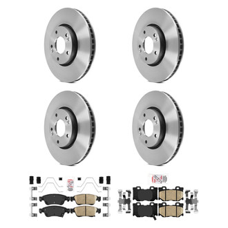 AmeriBRAKES® - AmeriPLATINUM™ Front and Rear Brake Kit with Ceramic Pads