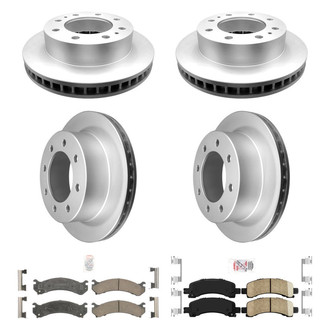 AmeriBRAKES® - AmeriPRO™ Plain Front and Rear Brake Kit with Ceramic Pads