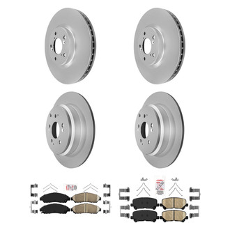 AmeriBRAKES® - AmeriPRO™ Plain Front and Rear Brake Kit with Ceramic Pads