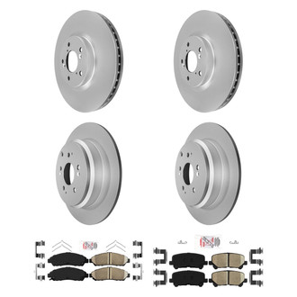 AmeriBRAKES® - AmeriPRO™ Plain Front and Rear Brake Kit with Ceramic Pads