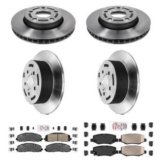 AmeriBRAKES® - AmeriPLATINUM™ Front and Rear Brake Kit with Ceramic Pads