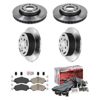 AmeriBRAKES® - AmeriPLATINUM™ Front and Rear Brake Kit with Ceramic Pads