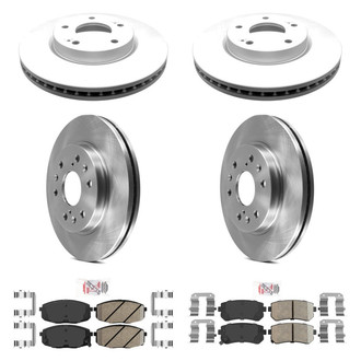 AmeriBRAKES® - AmeriPRO™ Plain Front and Rear Brake Kit with Ceramic Pads