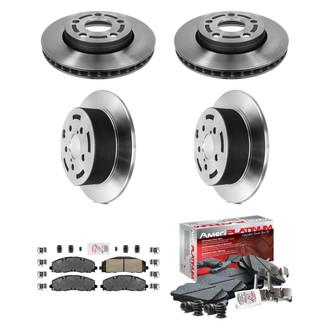 AmeriBRAKES® - AmeriPLATINUM™ Front and Rear Brake Kit with Ceramic Pads