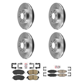 AmeriBRAKES® - AmeriPRO™ Plain Front and Rear Brake Kit with Ceramic Pads