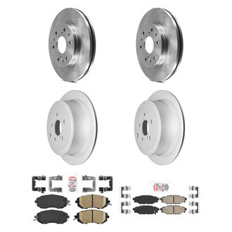 AmeriBRAKES® - AmeriPRO™ Plain Front and Rear Brake Kit with Ceramic Pads