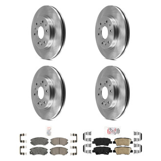 AmeriBRAKES® - AmeriPRO™ Plain Front and Rear Brake Kit with Ceramic Pads