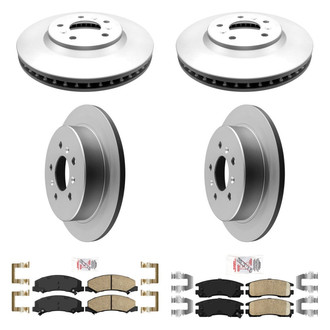 AmeriBRAKES® - AmeriPRO™ Plain Front and Rear Brake Kit with Ceramic Pads