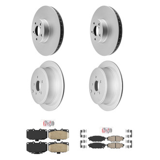 AmeriBRAKES® - AmeriPRO™ Plain Front and Rear Brake Kit with Ceramic Pads