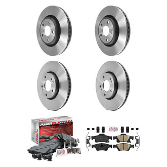 AmeriBRAKES® - AmeriPLATINUM™ Front and Rear Brake Kit with Ceramic Pads