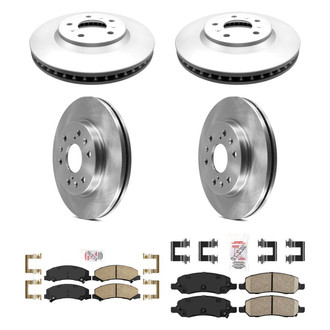 AmeriBRAKES® - AmeriPRO™ Plain Front and Rear Brake Kit with Ceramic Pads