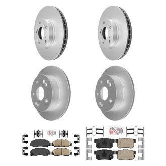 AmeriBRAKES® - AmeriPRO™ Plain Front and Rear Brake Kit with Ceramic Pads