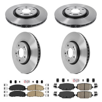 AmeriBRAKES® - AmeriPLATINUM™ Front and Rear Brake Kit with Ceramic Pads